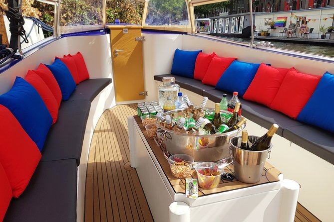 Amsterdam: Canal Booze Cruise with Unlimited Drinks Option - The Amsterdam Light Festival stop