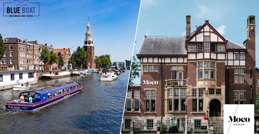 Amsterdam: Canal Cruise and Moco Museum Combined Ticket - Prinsengracht, Westerkerk, and the old canal belt