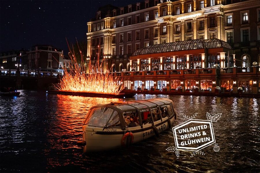 Amsterdam: Covered Canal Booze Cruise with Unlimited Drinks - Herengracht, the Seven Bridges, and Prinsengracht