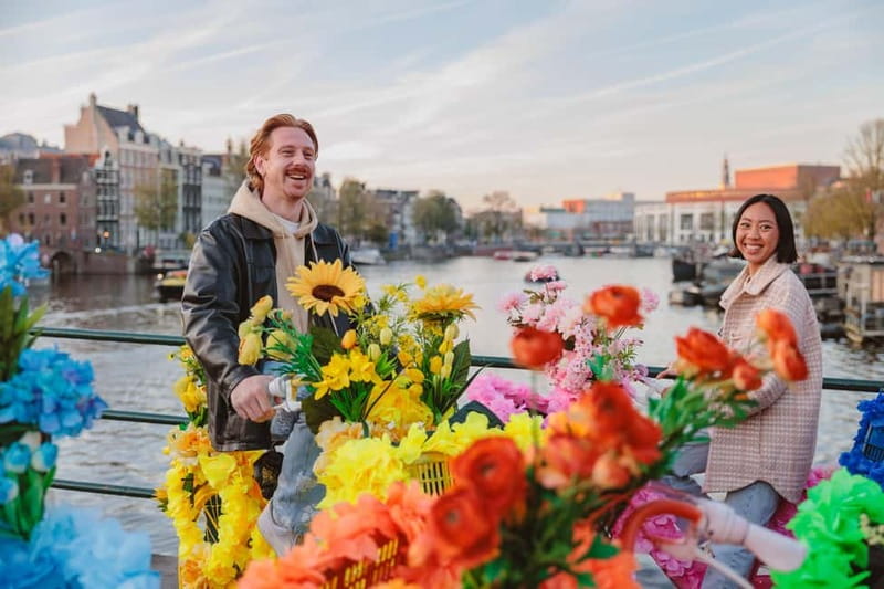 Amsterdam: Explore Canals, Guided Tour on Flower Bikes - What the $27 price gets you