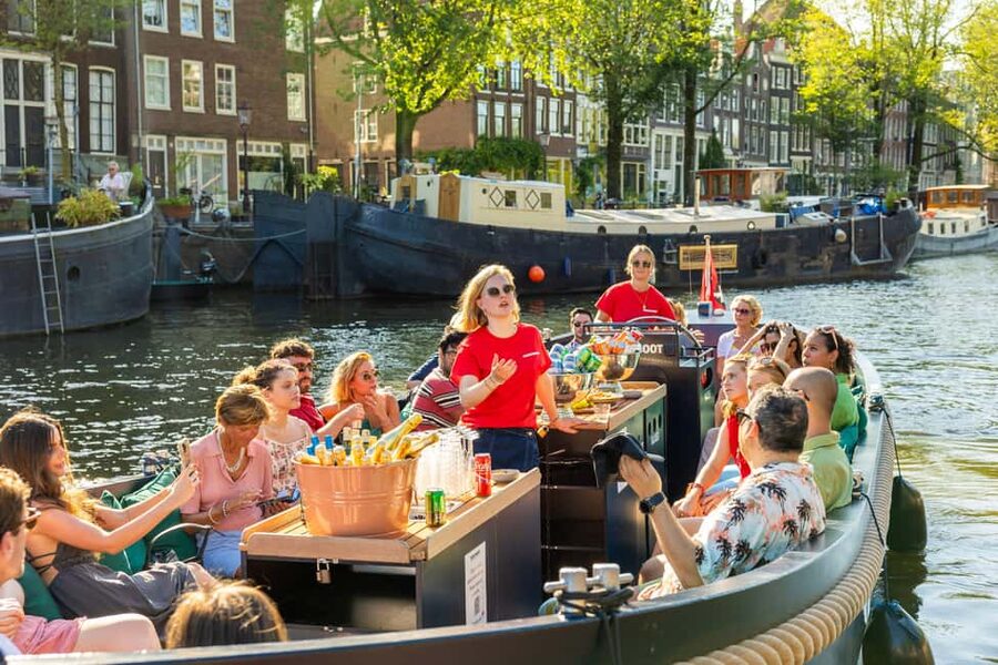 Amsterdam: Guided Open Boat Canal Cruise Including Drink - The Amstel and the city’s eastern sights