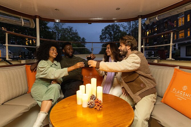 Amsterdam Light Festival: Heated Cruise with Hot Drinks & Bite - What the 75-Minute Canal Route Is Like