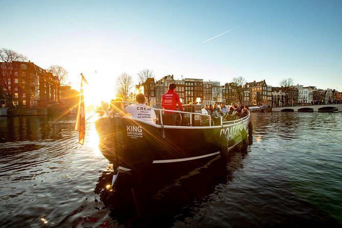 Amsterdam Open Boat Cruise with Live Guide and Two Drinks - Live Commentary Makes the Difference