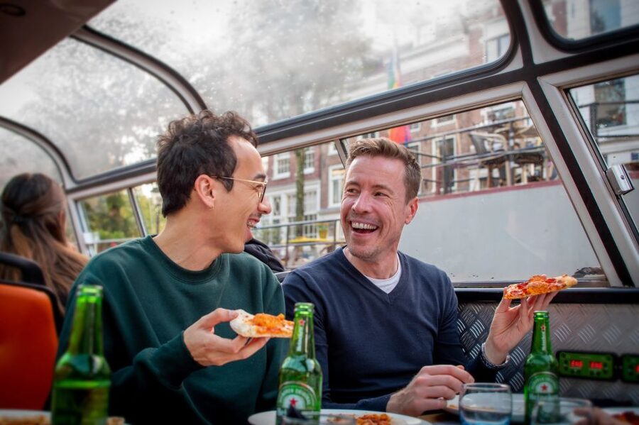 Amsterdam: Pizza Cruise with New York Pizza & Drinks - Who will get the most from the $43 price