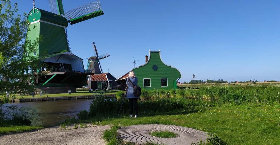 Amsterdam: Rainbow Rural Bike Tour With Local Gay Guide - Leaving Amsterdam behind at the IJ