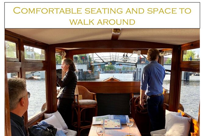 Amsterdam small-group canal cruise in 1920s saloon boat - Keizersgracht and the canal ring