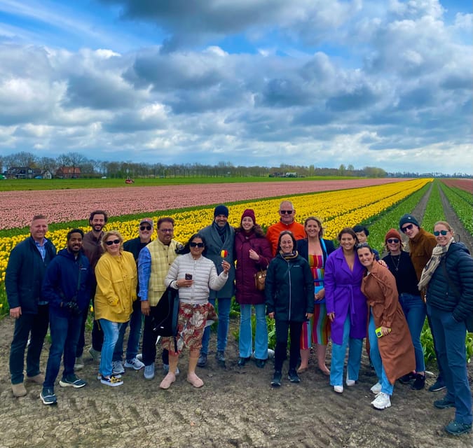 Amsterdam: Tulip Fields Day Tour with Lunch & Windmill - Three tulip fields, chosen for the season