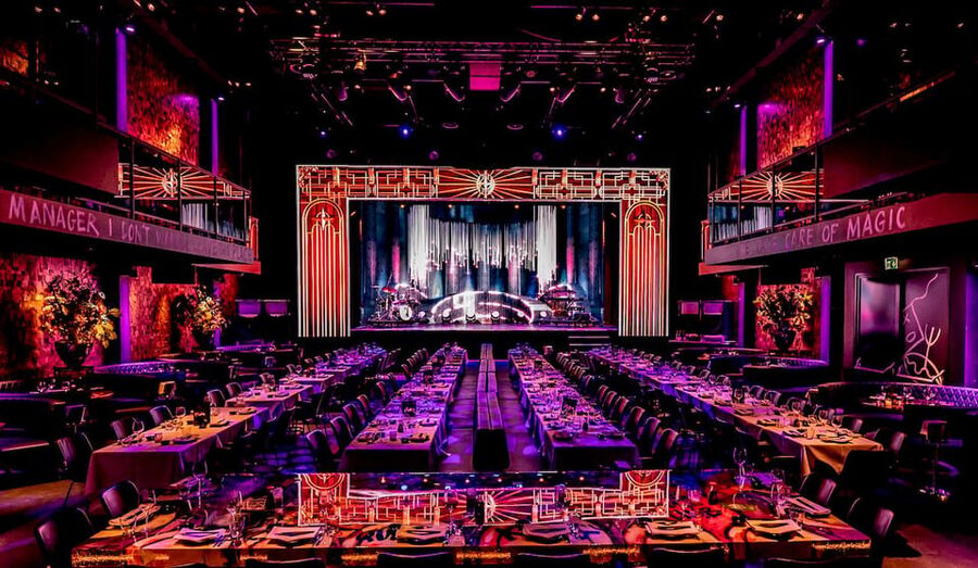 Amsterdam: VEGAS Dinner Show with 3-Course Sharing Menu - The three-course meal and the shared-table catch