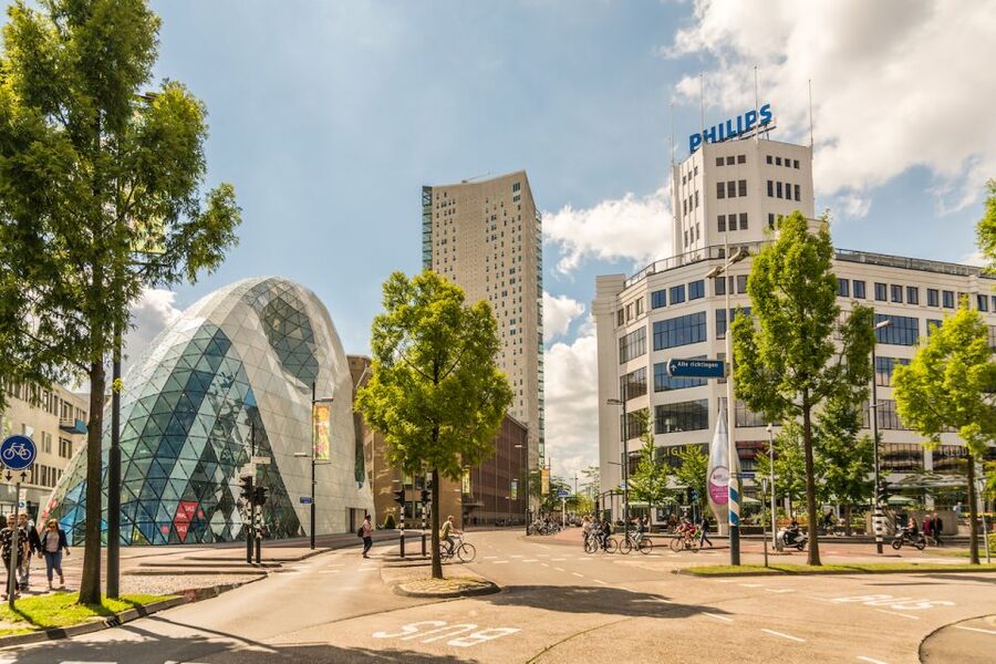 Eindhoven: City Center Walking Tour - St. Catharinakerk adds an older rhythm