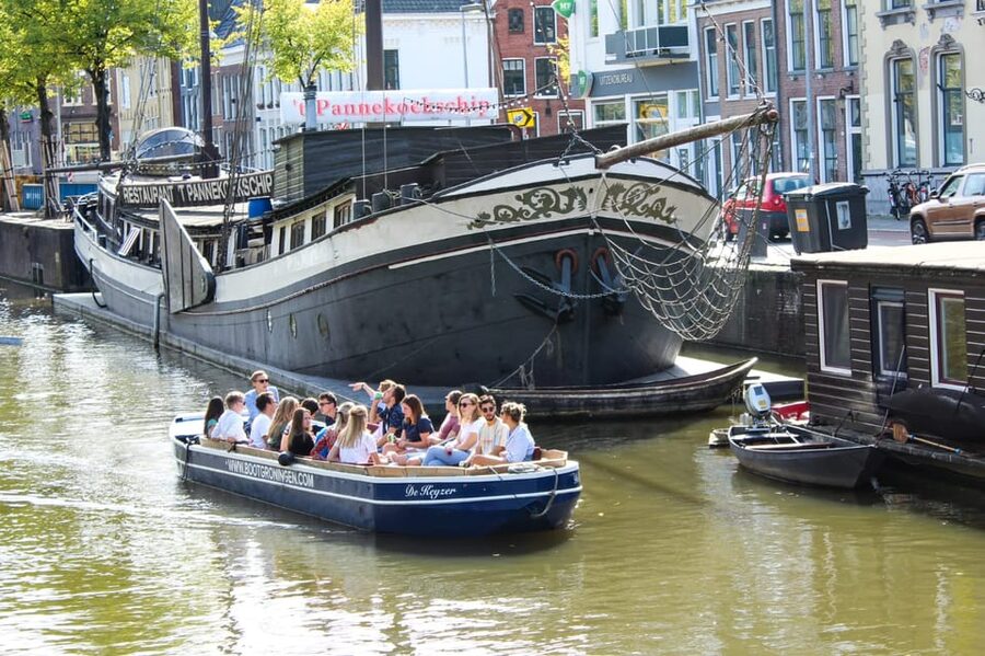Groningen: Open Boat City Canal Cruise - The AA-church and Groningen’s historic center
