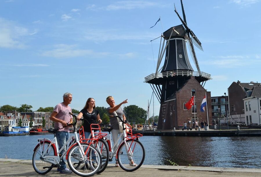 Haarlem Highlights Bike Tour - Churches, Canals, and Windmills Along the Route