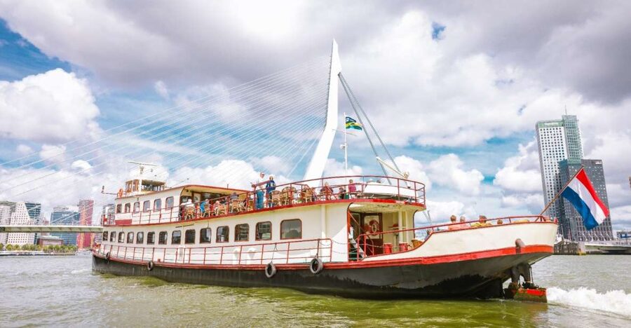 Rotterdam: Harbor Cruise on a Historic Ship - Finding the Nehalennia beside the Erasmus Bridge