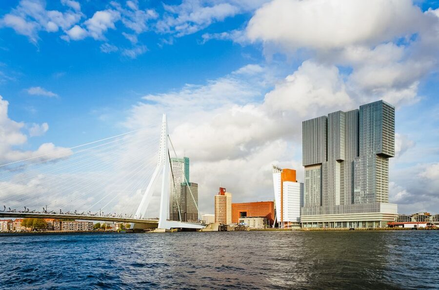 Rotterdam: Harbor Cruise with Live Guide - Approaching the Erasmus Bridge