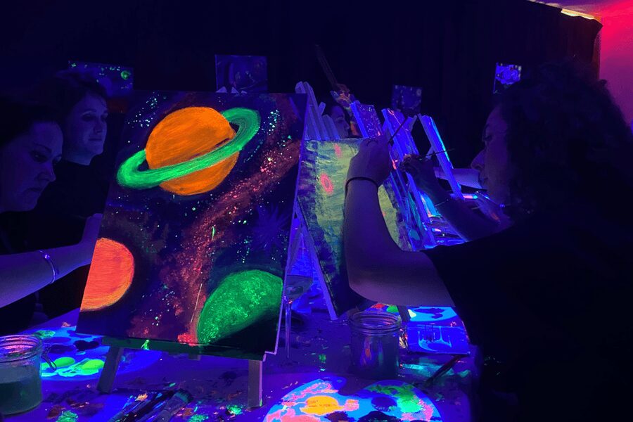 Rotterdam: Paint and Sip in the Dark at Rembrandt van Wine - Is $61 a fair price for Rotterdam?
