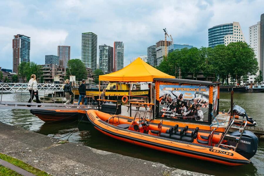 Rotterdam: RIB Speedboat Sightseeing Cruise - Euromast, Hotel New York, and the Rotterdam skyline