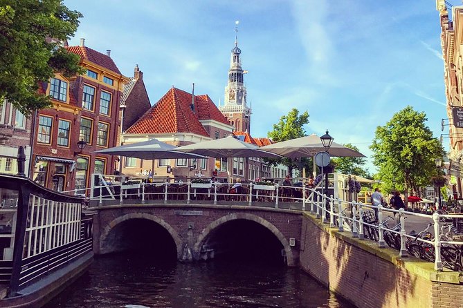 Small Group Alkmaar City Walking Tour <em>English</em> – A gentle introduction to Alkmaar’s old center’ /></p>
<p><p>This tour works well as an opening chapter to Alkmaar. You meet at Koorstraat 7, at 1811 GM Alkmaar, then set off through the center with a guide who can explain what you are seeing instead of leaving you to decode the city on your own.</p>
</p>
<p><p>The walk lasts about two hours. That is long enough to get a sense of Alkmaar without turning into an all-day commitment. If you have only a short visit, it gives you a useful orientation. If you are staying longer, it can help you decide which parts of the center deserve a second look.</p>
</p>
<p><p>The route is described as covering a range of city highlights, but the church is the one stop spelled out in detail. That is worth keeping in mind when you book. This is a walking introduction, not a ticketed tour of a long list of named attractions.</p>
</p>
<div class="twil" style="margin: 20px 0; padding: 15px 0;"><p>More walking tours in Netherlands:</p><ul style="margin: 10px 0; padding-left: 0; list-style: none;"><li style="margin: 0 0 12px 0; padding: 0 0 12px 0; border-bottom: 1px solid #FDEBE0; line-height: 1.4;"><a href="https://thenetherlandsexplorer.com/anne-franks-story-guided-walking-tour-through-amsterdam/">Anne Frank’s Story – Guided Walking Tour through Amsterdam</a><br><span style="font-size: 0.82em; color: #456080;"><span style="color: #F2731F;">★</span> 5.0 &nbsp;&middot;&nbsp; 11,619 reviews</span></li><li style="margin: 0 0 12px 0; padding: 0 0 12px 0; border-bottom: 1px solid #FDEBE0; line-height: 1.4;"><a href="https://thenetherlandsexplorer.com/amsterdam-life-of-anne-frank-and-world-war-ii-walking-tour/">Amsterdam: Life of Anne Frank and World War II Walking Tour</a><br><span style="font-size: 0.82em; color: #456080;"><span style="color: #F2731F;">★</span> 4.8 &nbsp;&middot;&nbsp; 10,467 reviews</span></li><li style="margin: 0; padding: 0; border-bottom: none; line-height: 1.4;"><a href="https://thenetherlandsexplorer.com/absolutely-amsterdam-the-essential-introductory-walking-tour/">Absolutely Amsterdam – the Essential Introductory Walking Tour</a><br><span style="font-size: 0.82em; color: #456080;"><span style="color: #F2731F;">★</span> 5.0 &nbsp;&middot;&nbsp; 3,629 reviews</span></li></ul></div><h2>Why six people changes the feel</h2>
<p><img width="669" height="446" decoding="async" src=