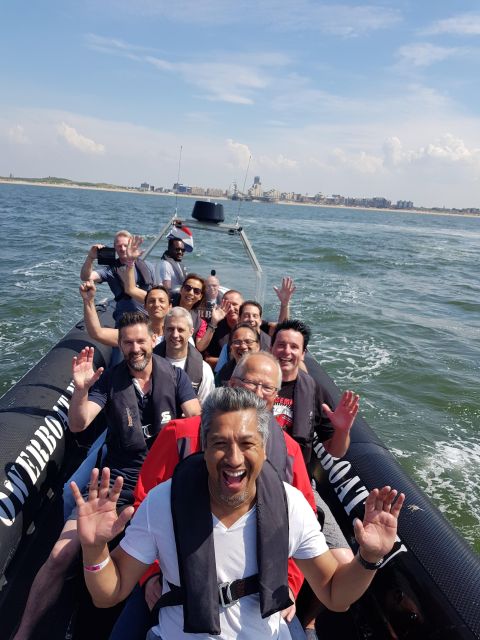 The Hague: Powerboat Tour Scheveningen - Bubbles reaches open water and the fun starts